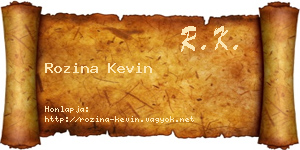 Rozina Kevin névjegykártya